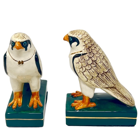 Takahashi Other - Vintage Takahashi Bookends White Falcon Pair Ceramic Figurines